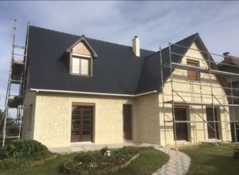 Notre réalisation rénovation de façade en pierre à Acqueville
